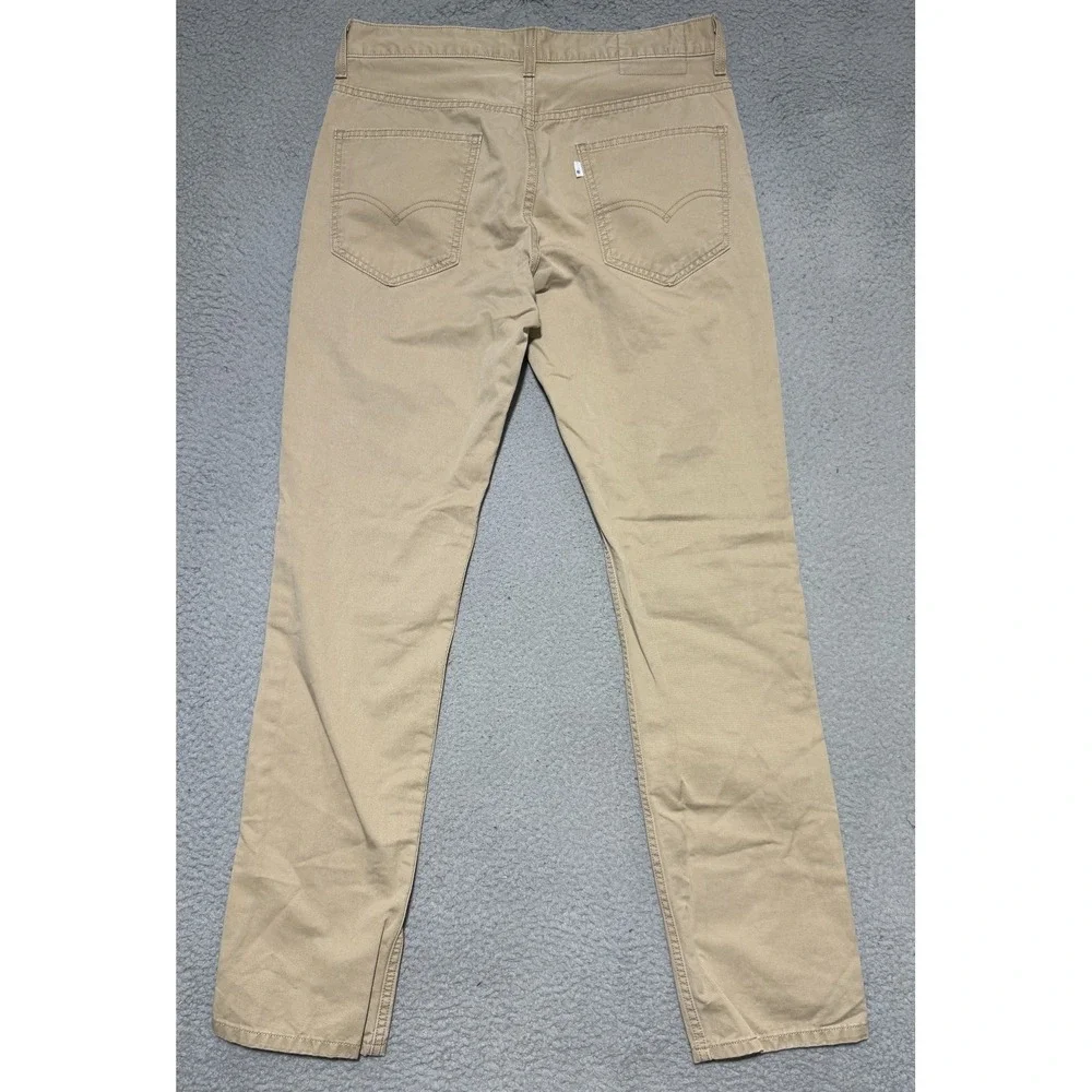 Levis Tapered Leg Beige Chino Pants Mens 32x32 Regular Fit Cotton Casual
